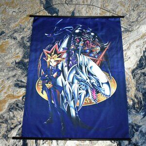 RARE VINTAGE ANIME Yu-Gi-Oh! Yugioh fabric wall scroll POSTER ART 2000's 41"X29